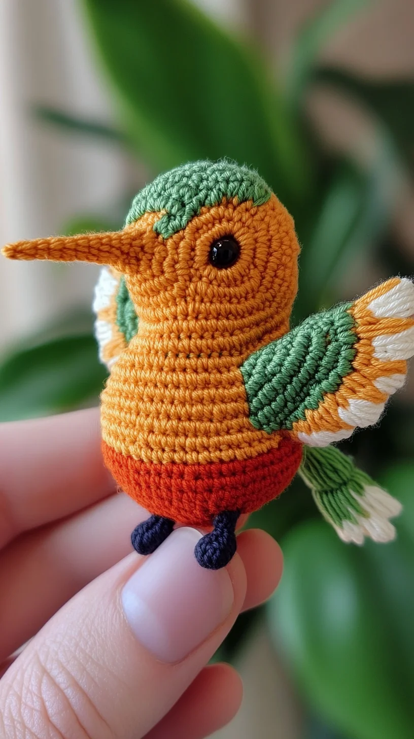 Adorable Amigurumi Hummingbird: A Colorful Craft Delight
