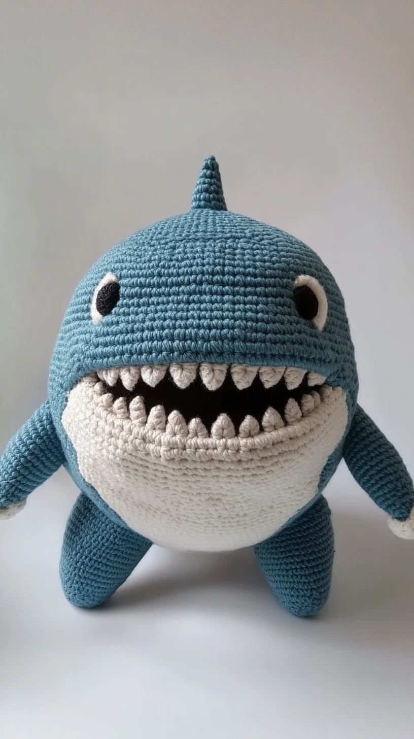 Adorable Amigurumi Shark: Perfect for Kids' Decor and Playtime!