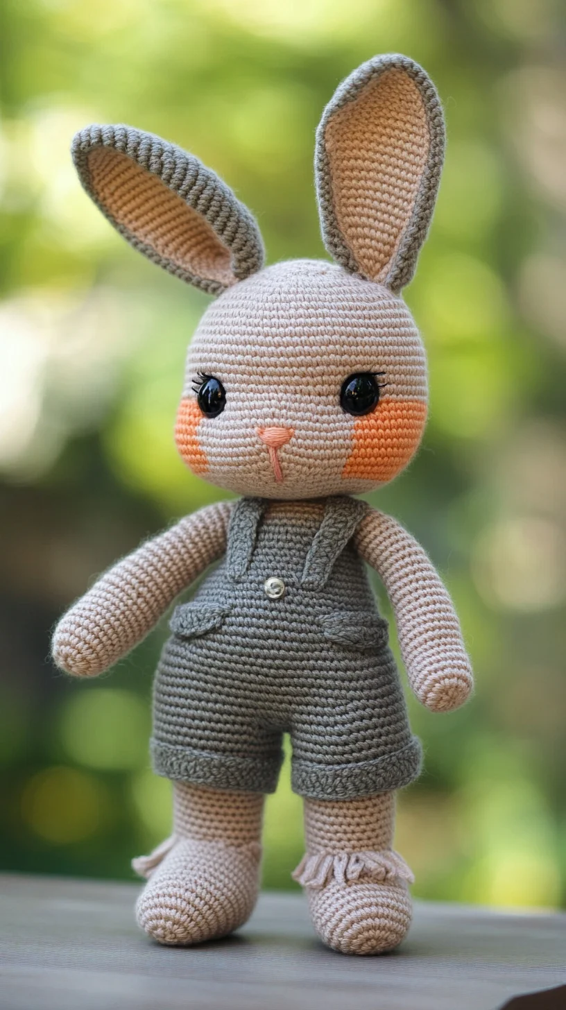 Adorable Crochet Bunny: Perfect for Both Playtime and Display!