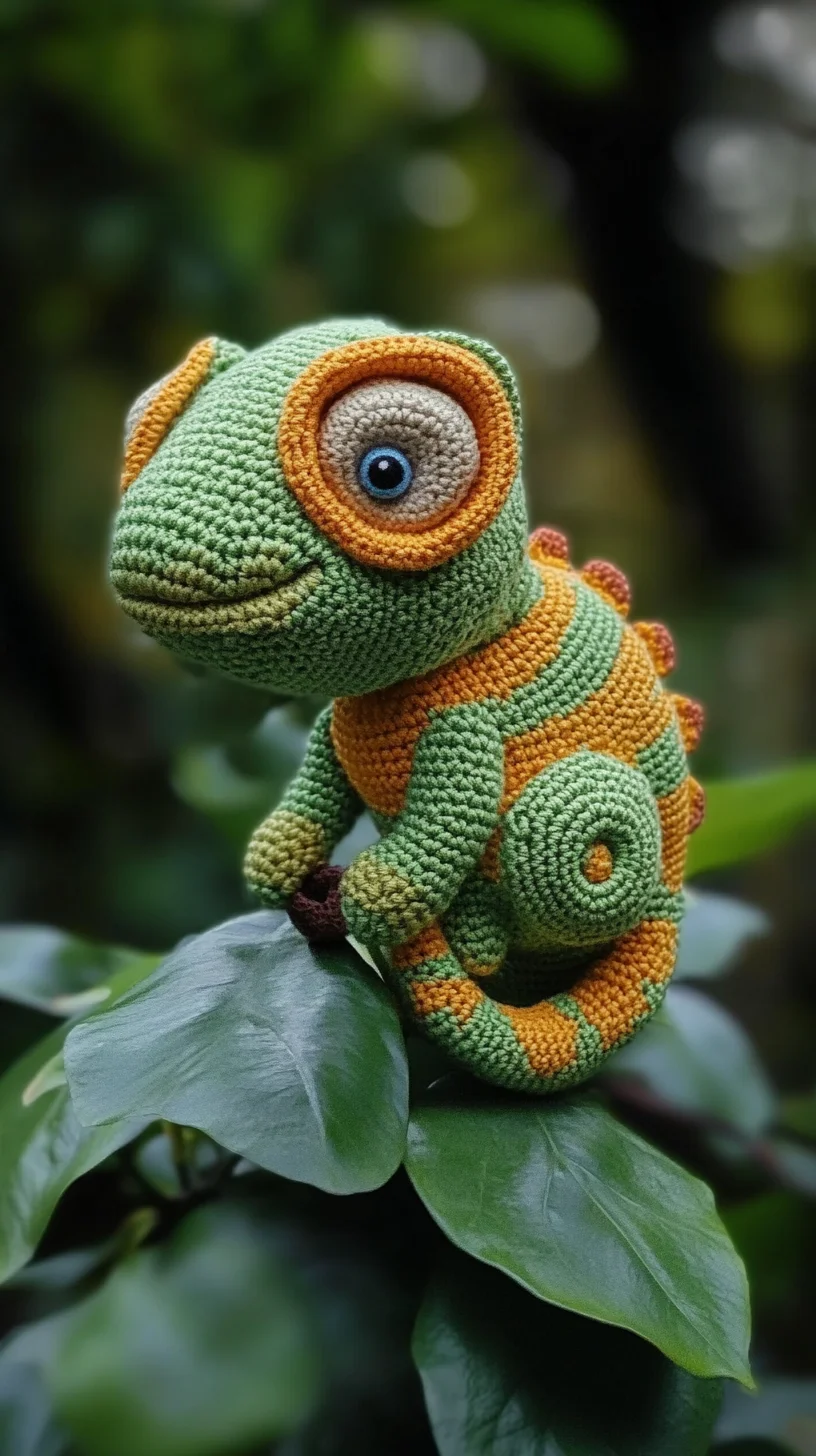 Adorable Crochet Chameleon: A Colorful Companion for All Ages