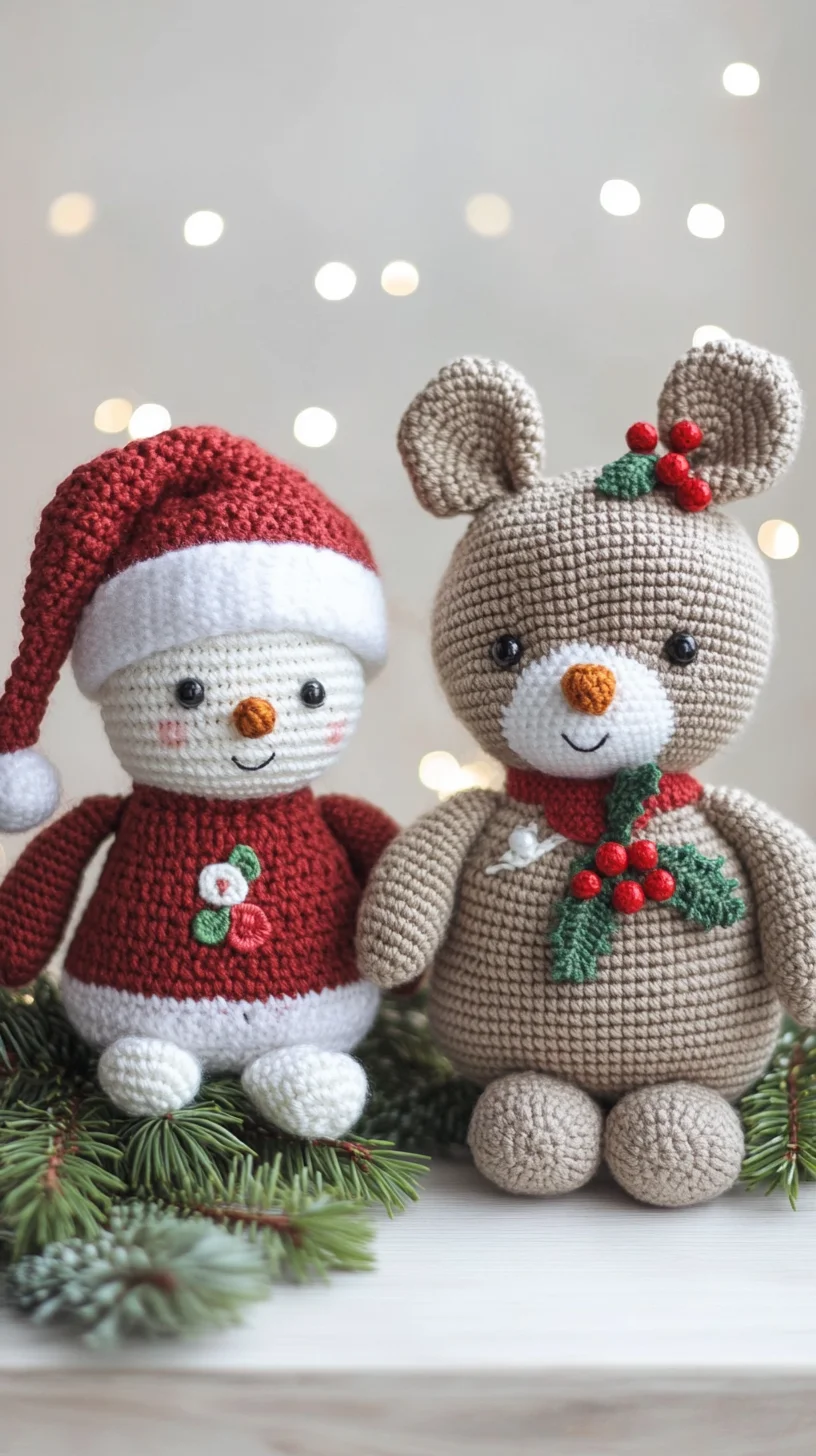 Adorable Crochet Christmas Companions: Snowman & Bear for Festive Cheer