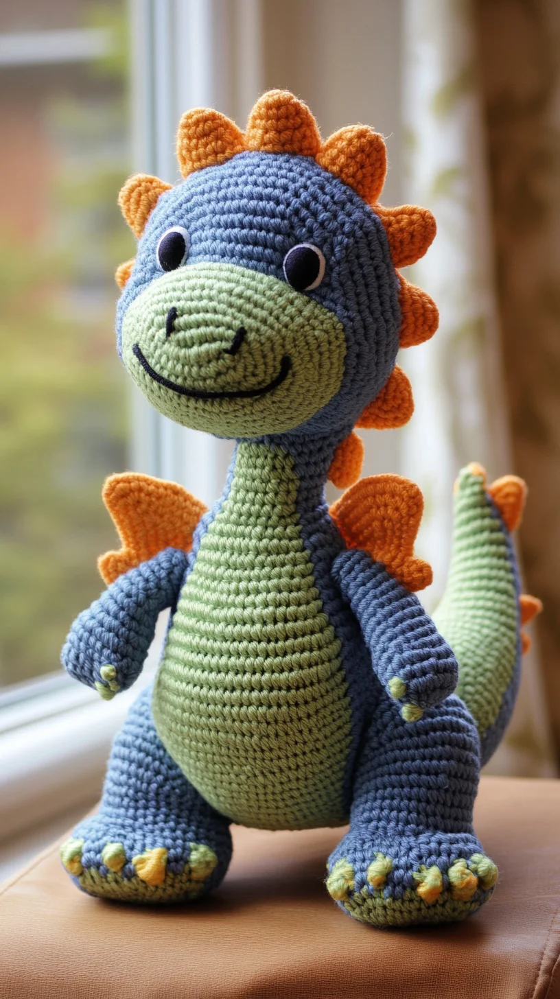 Adorable Crochet Dinosaur: A Fun, Colorful Companion for Everyone!