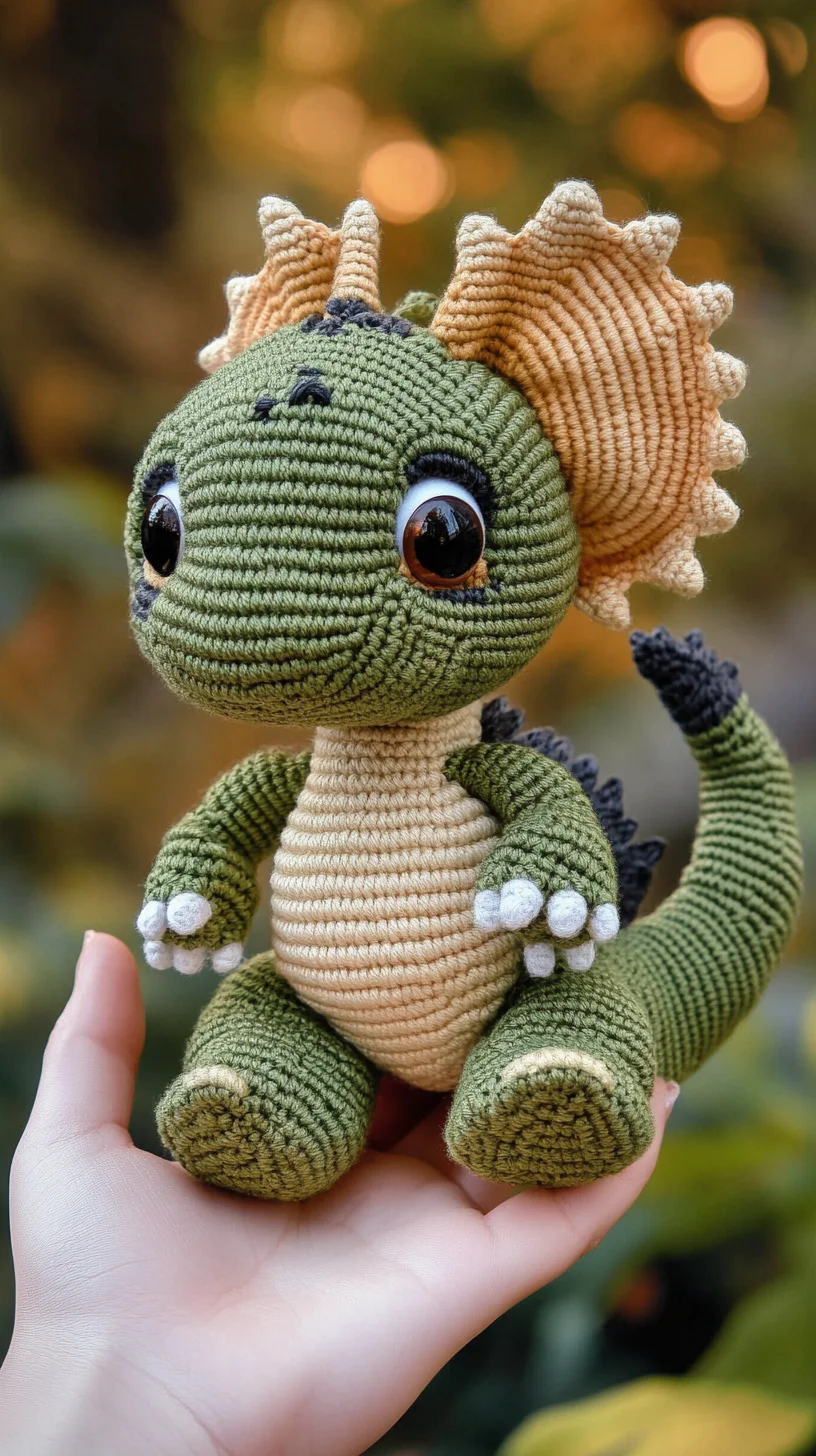 Adorable Crochet Dinosaur Doll: A Perfect Cuddle Companion for All Ages!