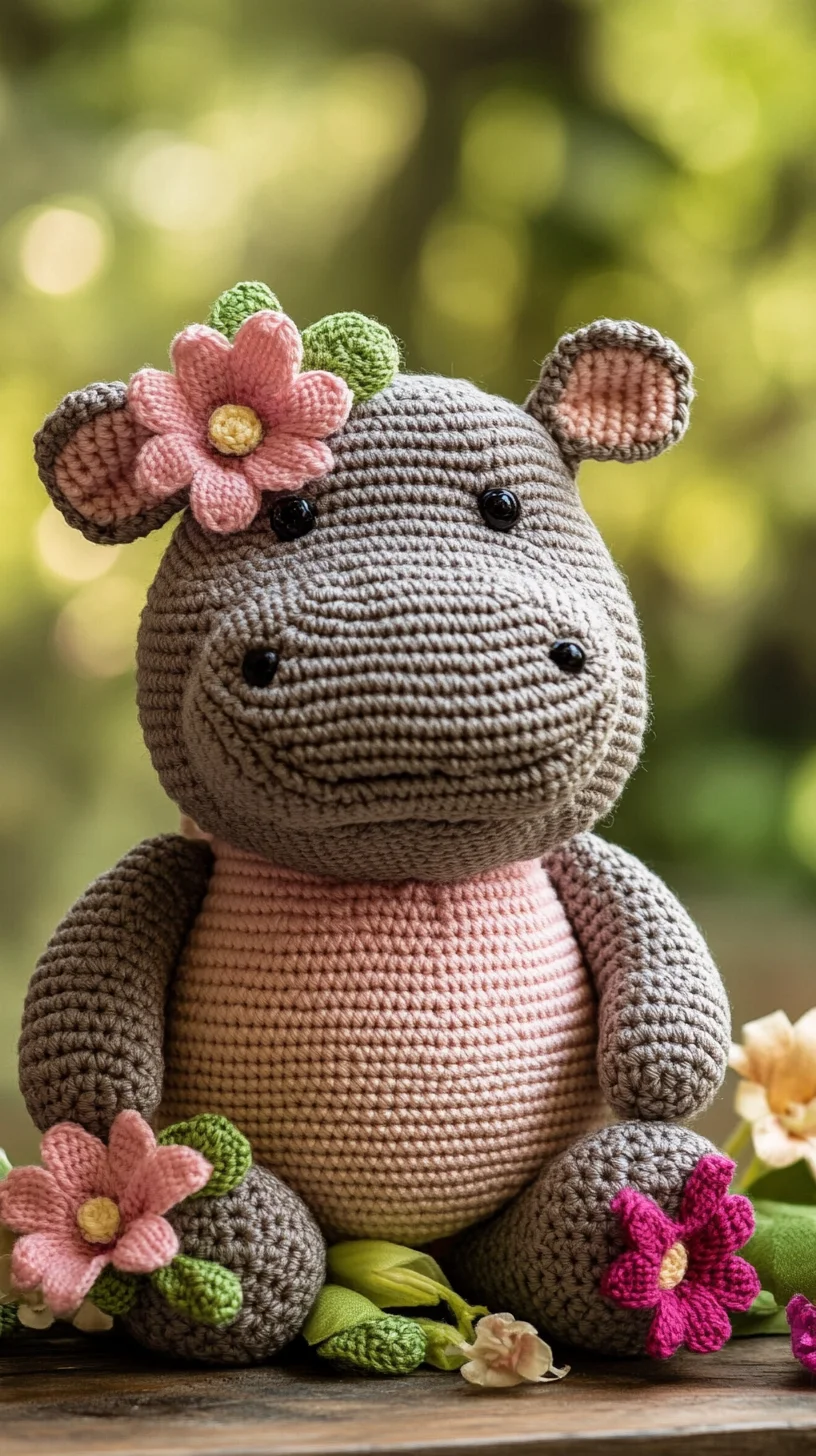 Adorable Crochet Hippo: A Whimsical Touch to Your Décor