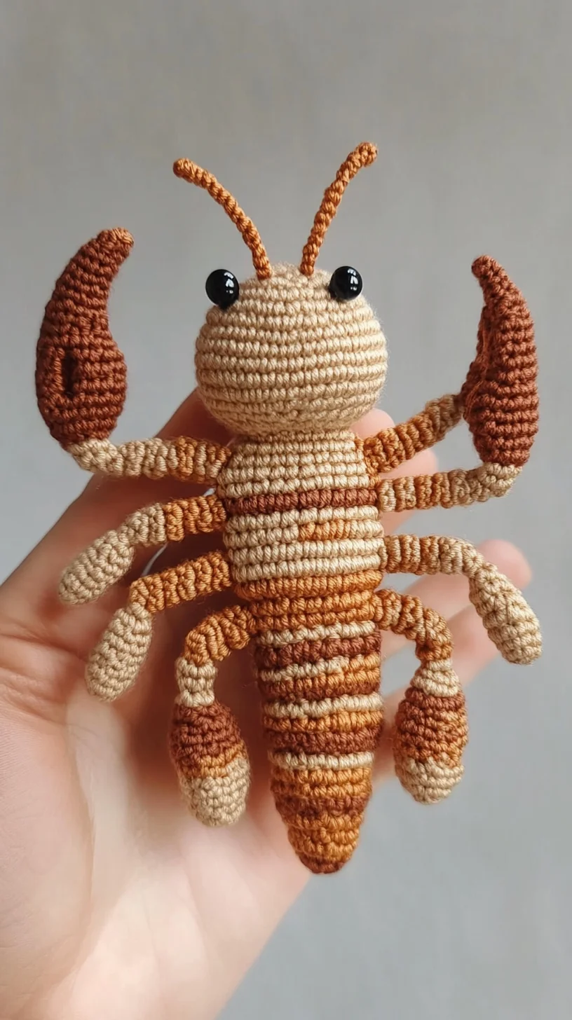 Adorable Crochet Lobster Plush: Perfect Gift for Ocean Lovers and Crafters