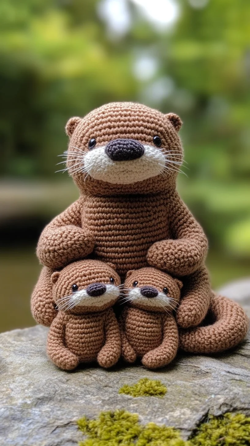Adorable Crochet Otter Family: A Charming Touch for Any Home Decor