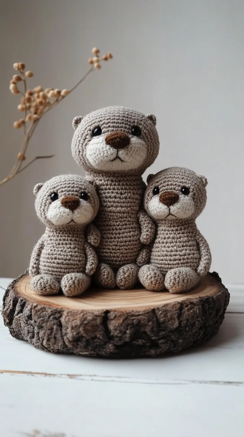 Adorable Crochet Otter Family: Perfect for Home Decor and Gift Giving