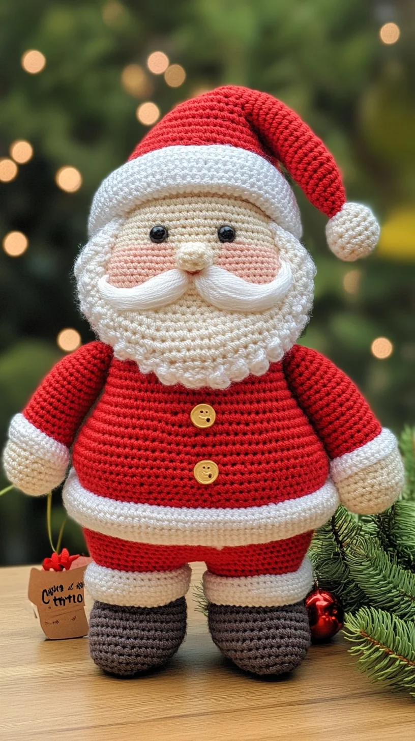 Adorable Crochet Santa Doll: Perfect for Holiday Cheer and Home Decor