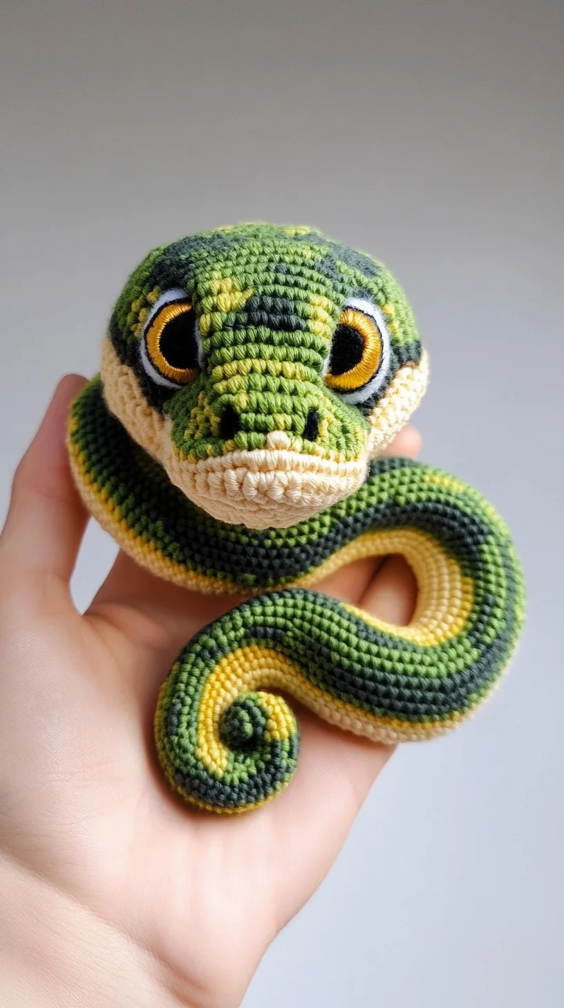 Adorable Crochet Serpent: Perfect for Home Décor and Gifts!