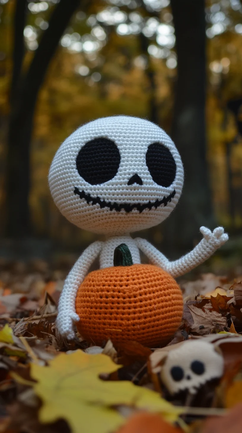 Adorable Crochet Skeleton: Perfect for Cozy Autumn Decor