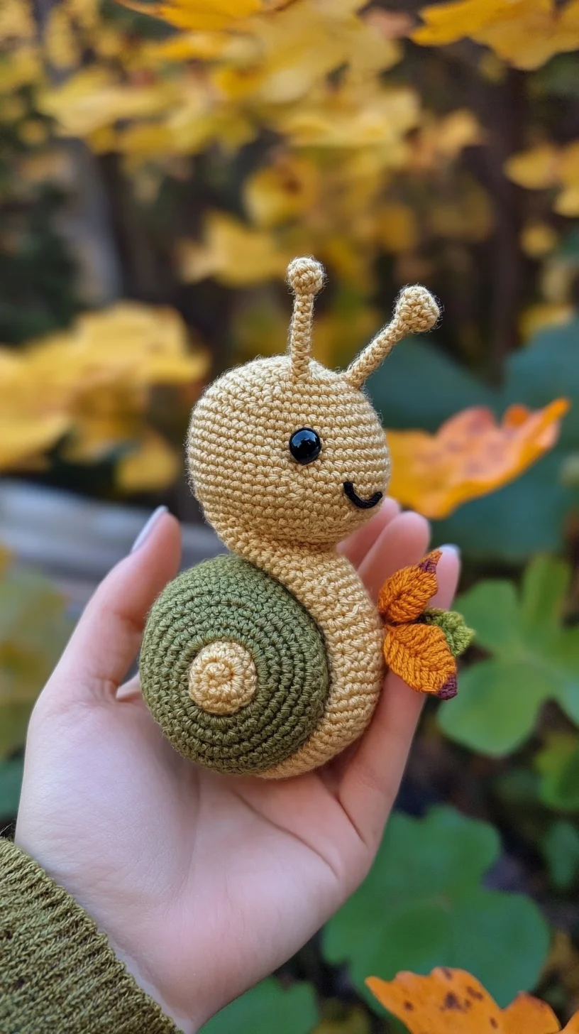 Adorable Crochet Snail: A Charming Touch for Your Fall Decor