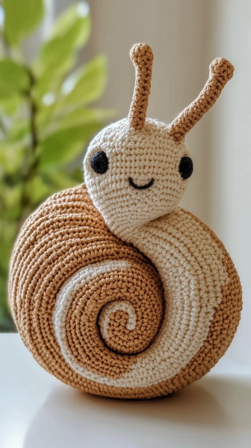 Adorable Crochet Snail: A Whimsical Home Décor Delight