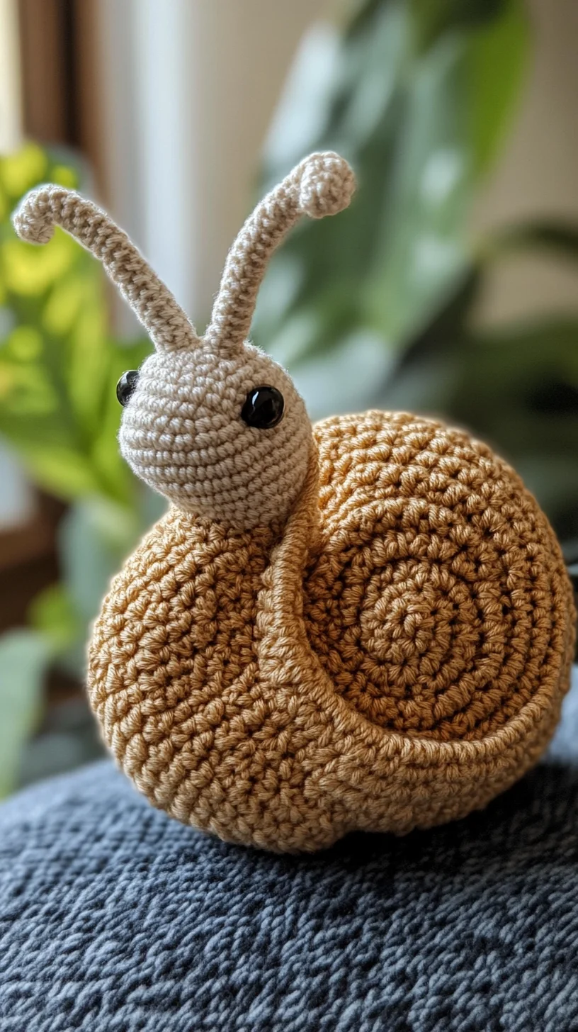 Adorable Crochet Snail: A Whimsical Touch to Your Home Décor