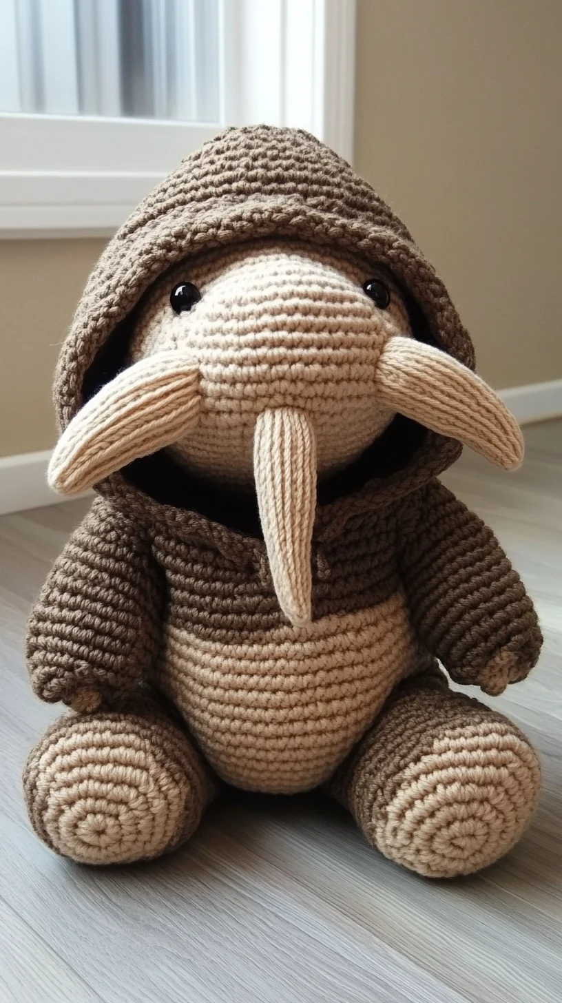 Adorable Crochet Walrus Plush: Cozy Cuddles with a Touch of Whimsy