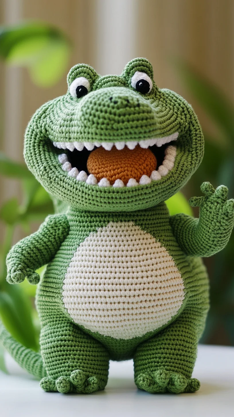 Adorable Crocheted Dino: A Whimsical Touch for Any Space!