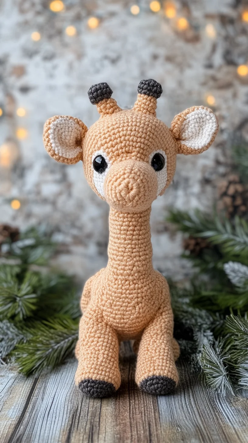 Adorable Crocheted Giraffe: A Charming Addition to Any Room