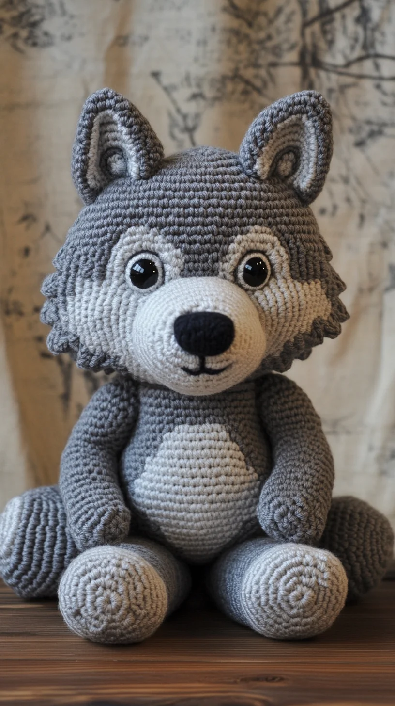 Adorable Crocheted Wolf: A Charming Companion for All Ages