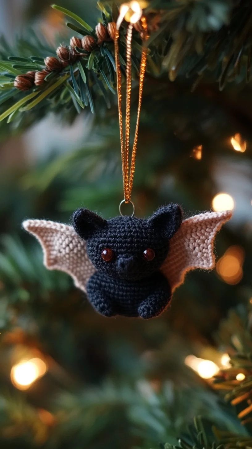 Adorable Handcrafted Bat Ornament: Perfect for Spooky Decor and Gift-Giving