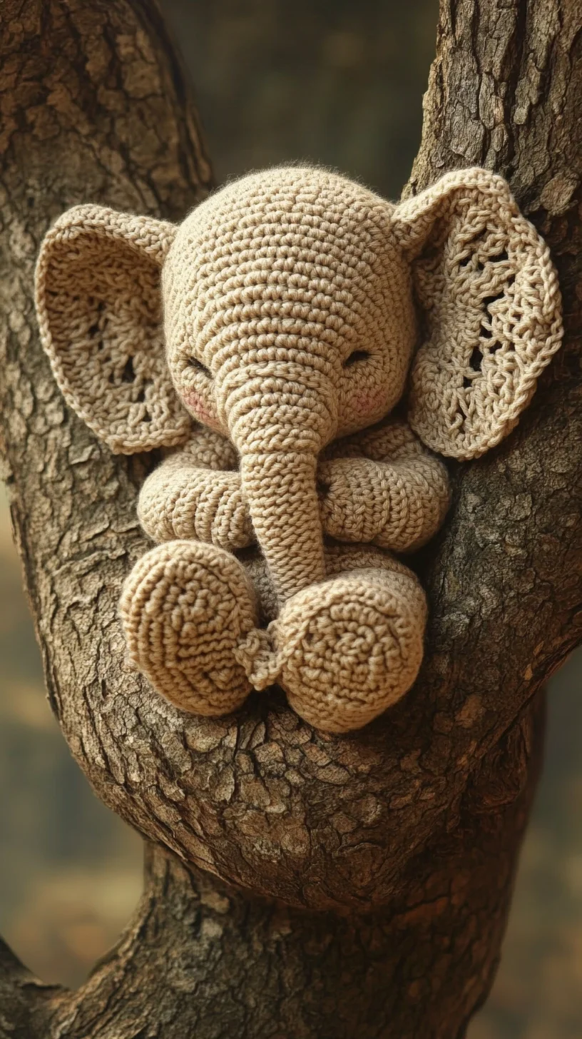 Adorable Hand-Crafted Elephant Plush: A Cozy Addition to Your Collection
