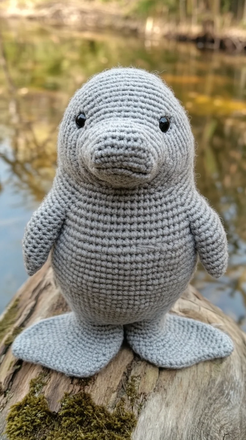 Adorable Hand-Crocheted Manatee Plushie: A Unique Crafting Delight