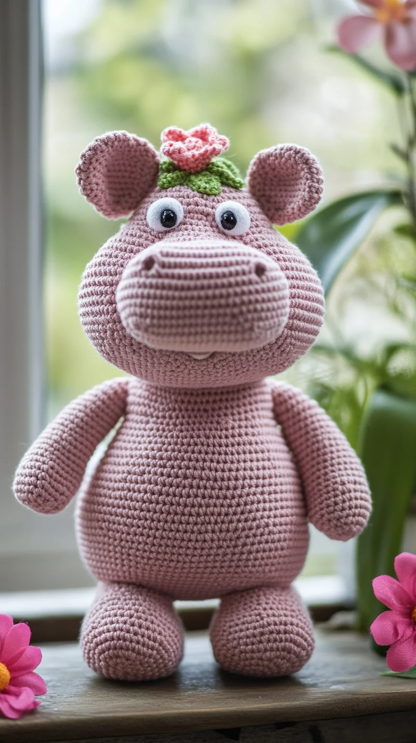 Adorably Crocheted Hippo: A Charming Addition to Your Decor
