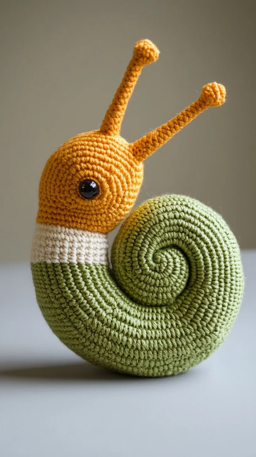 Adorably Whimsical: Crochet Snail Plush for Any Home Decor