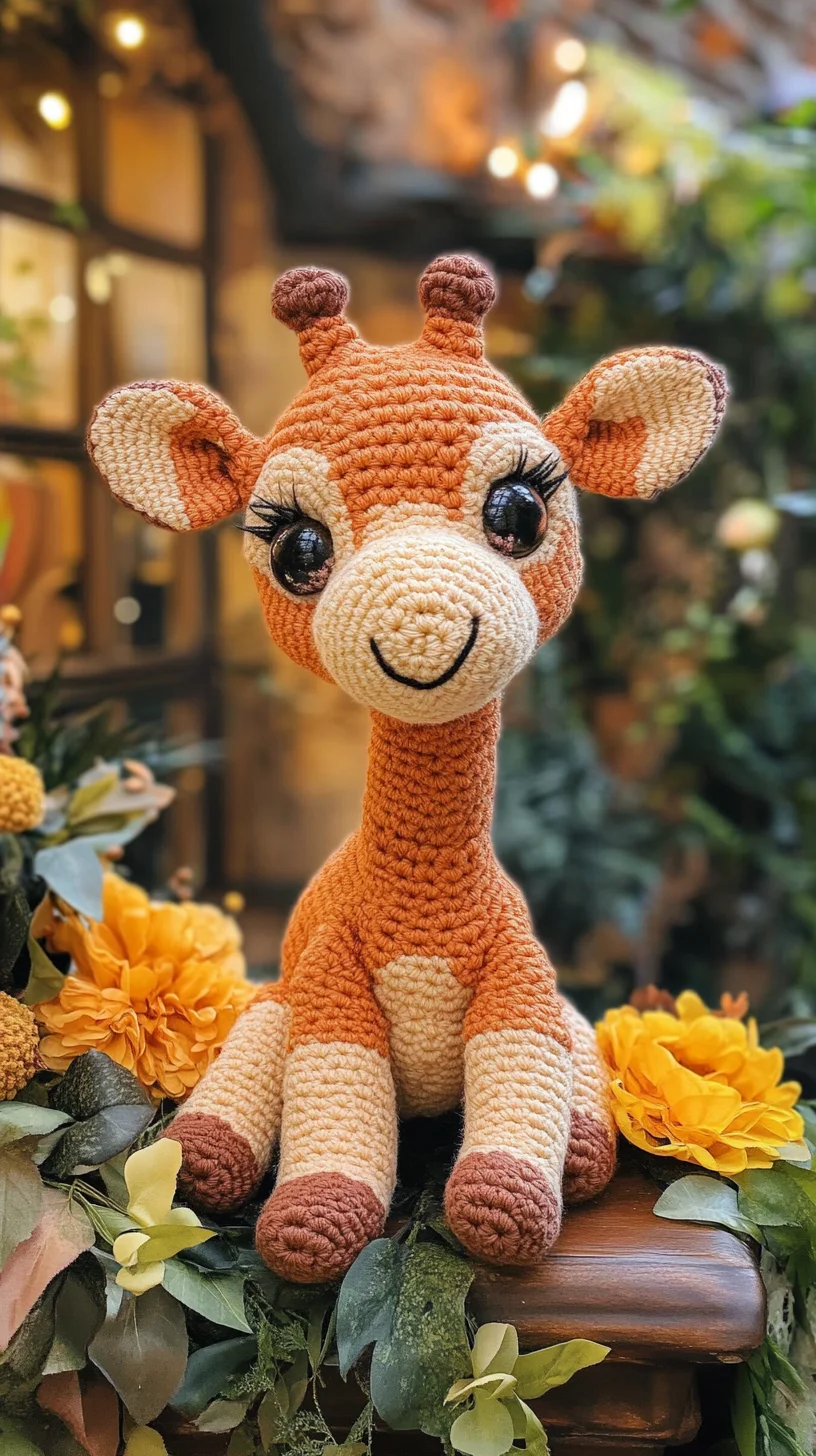 Adorably Whimsical: Crocheted Giraffe Plush for All Ages