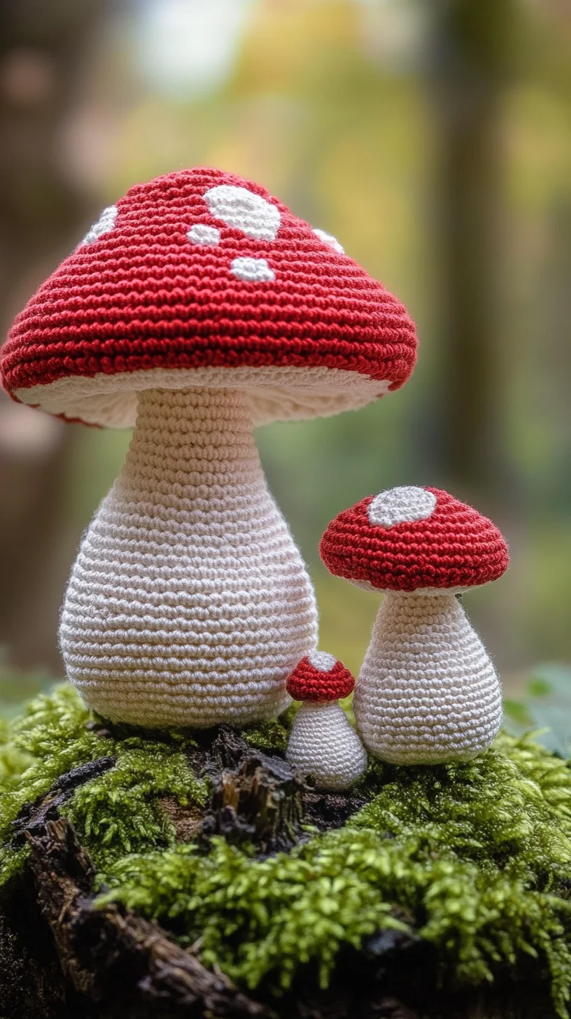 Bring Whimsy to Life: Crochet Your Own Adorable Mushroom Set
