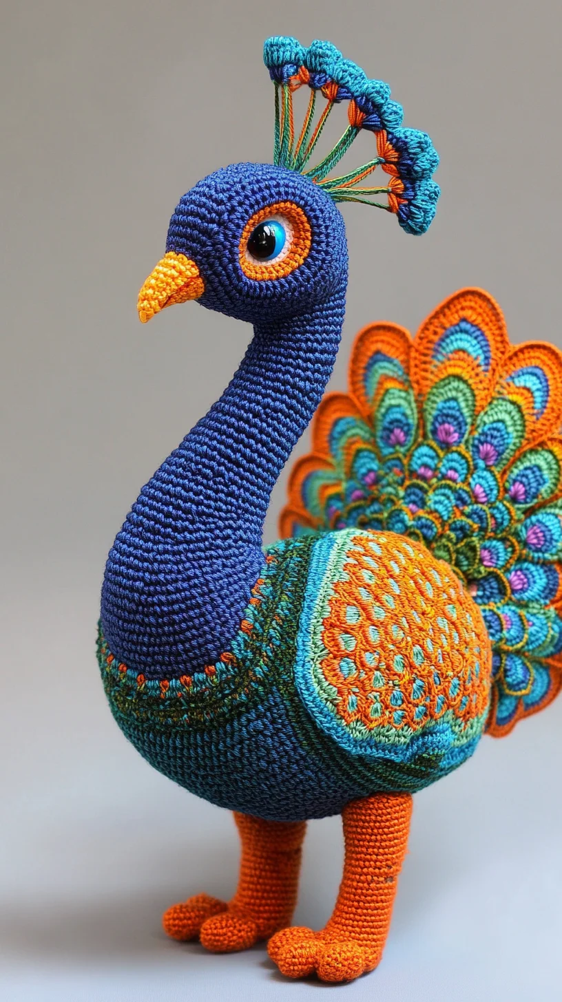 Captivating Crochet Peacock: A Vibrant Statement Piece for Any Decor