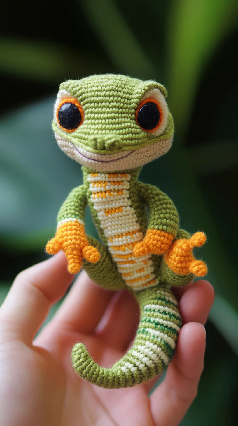 Charming Crochet Gecko: Perfectly Playful for Your Home Decor