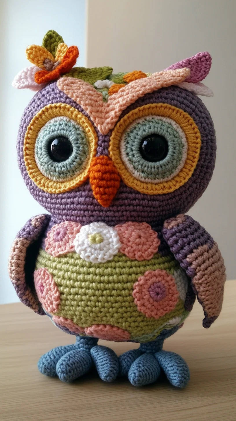 Charming Crochet Owl: A Whimsical Plush Companion for Any Decor