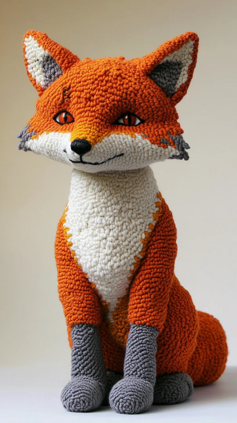 Charming Textured Fox: A Whimsical Touch for Your Home Decor