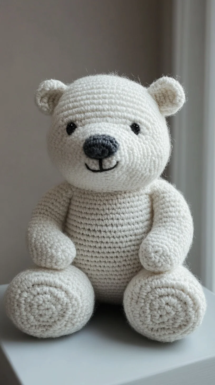 Cozy Crochet Companion: Adorable Polar Bear Plushie for Your Collection