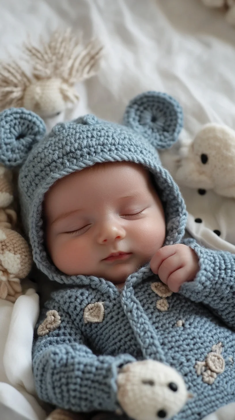 Cozy Crochet Cutie: Adorable Baby Bear Hood for Snuggly Snaps