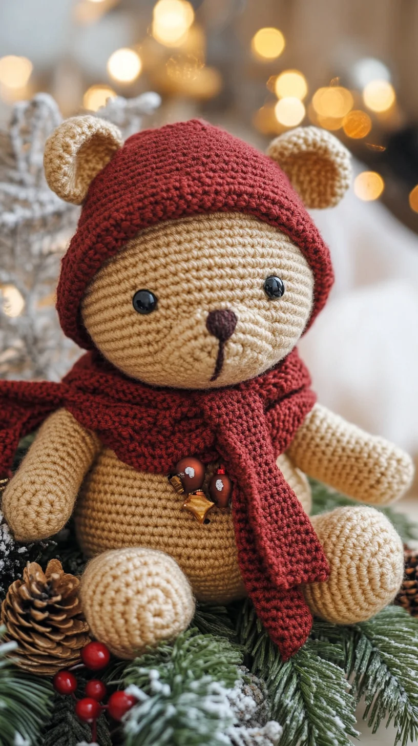 Cozy Crochet Cutie: Adorable Teddy Bear for Winter Whimsy