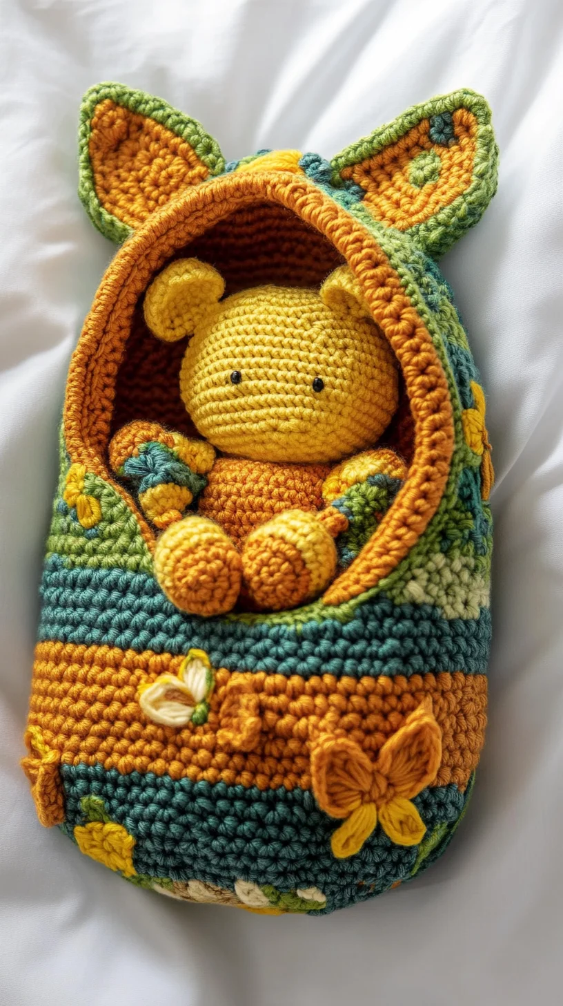 Cozy Crochet Cuties: Embrace Whimsical Comfort with This Adorable Bear Cocoon