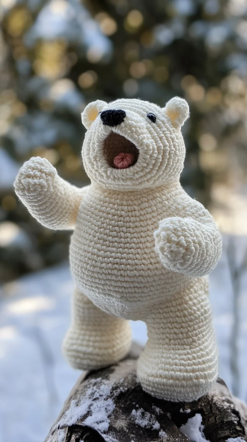 Cozy Crochet Delight: Adorable Polar Bear Amigurumi for Crafting Enthusiasts