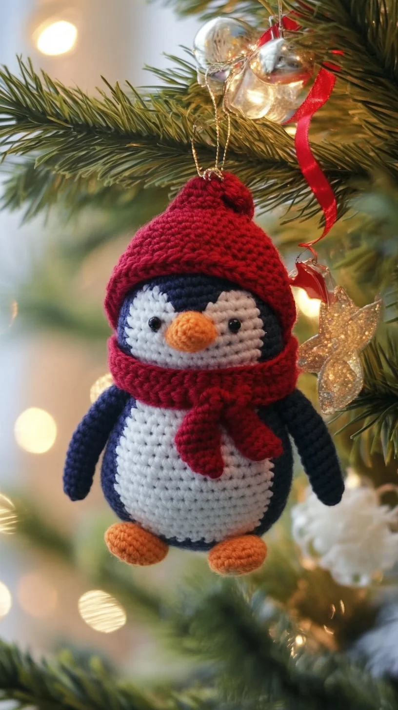 Cozy Crocheted Penguin Ornament: Perfect for Holiday Cheer!