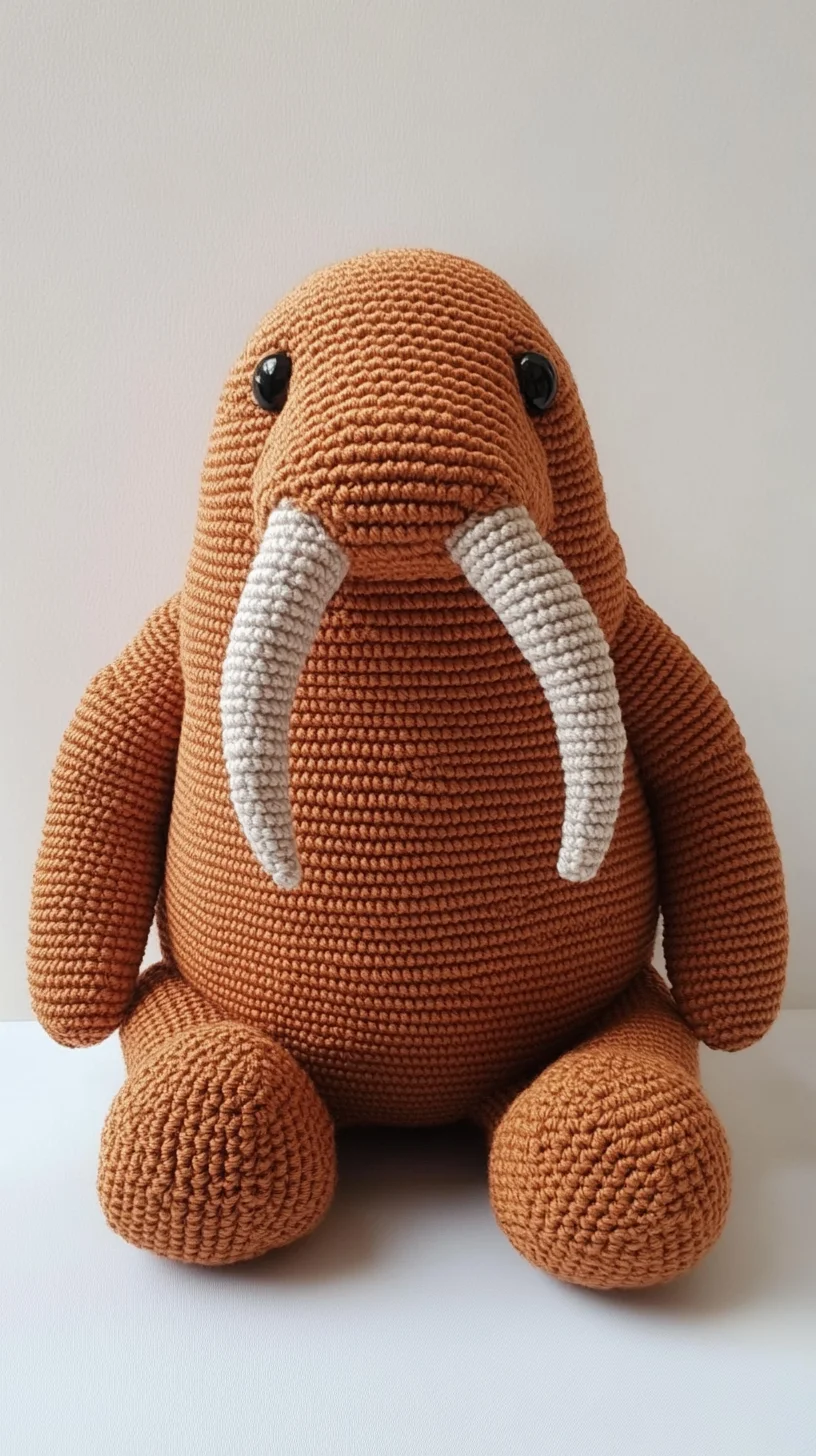 Cozy & Cuddly: Adorable Crochet Walrus for Charming Home Decor