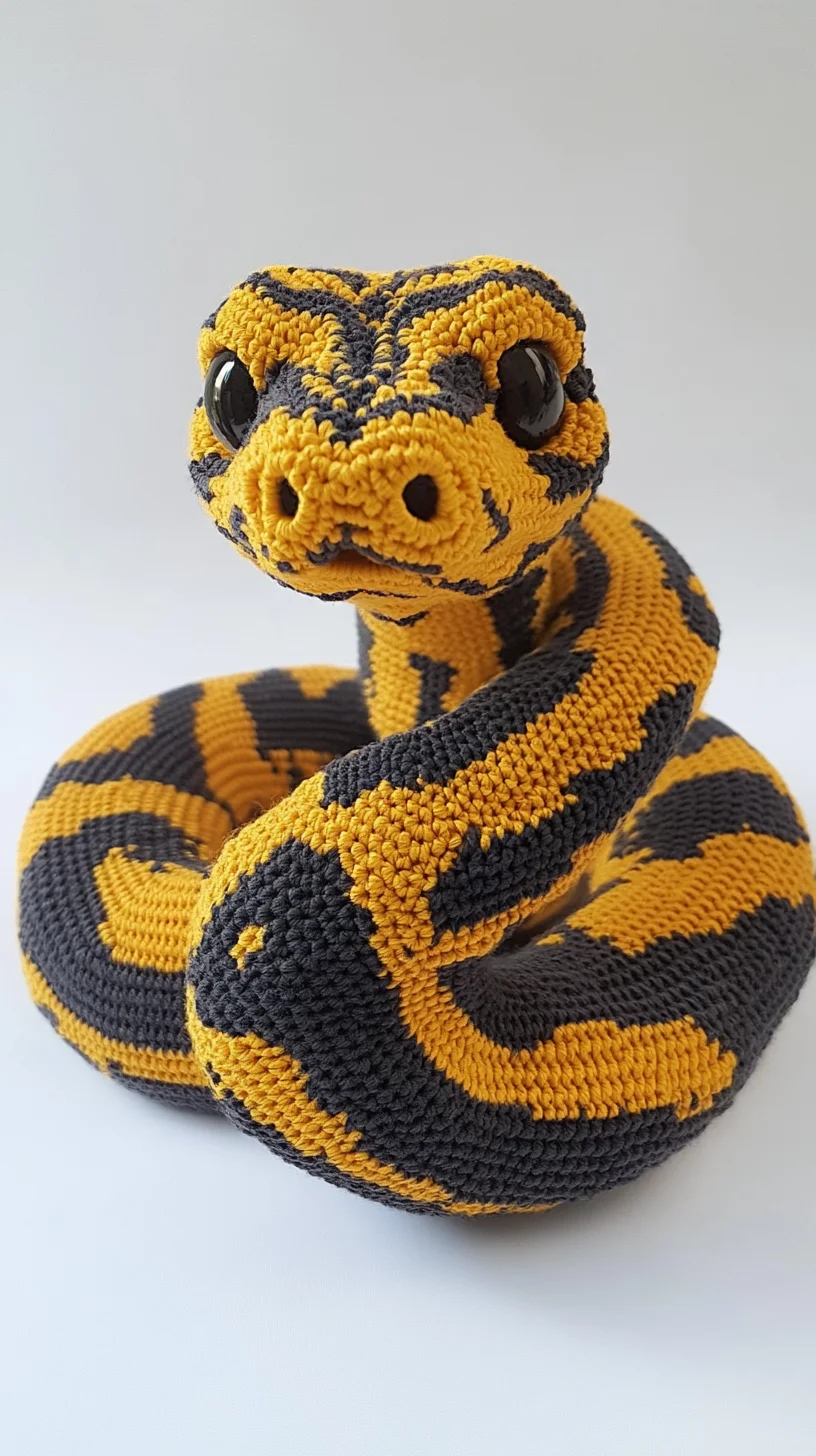 Cozy Up with a Crocheted Python: The Perfect Statement Piece for Any Space