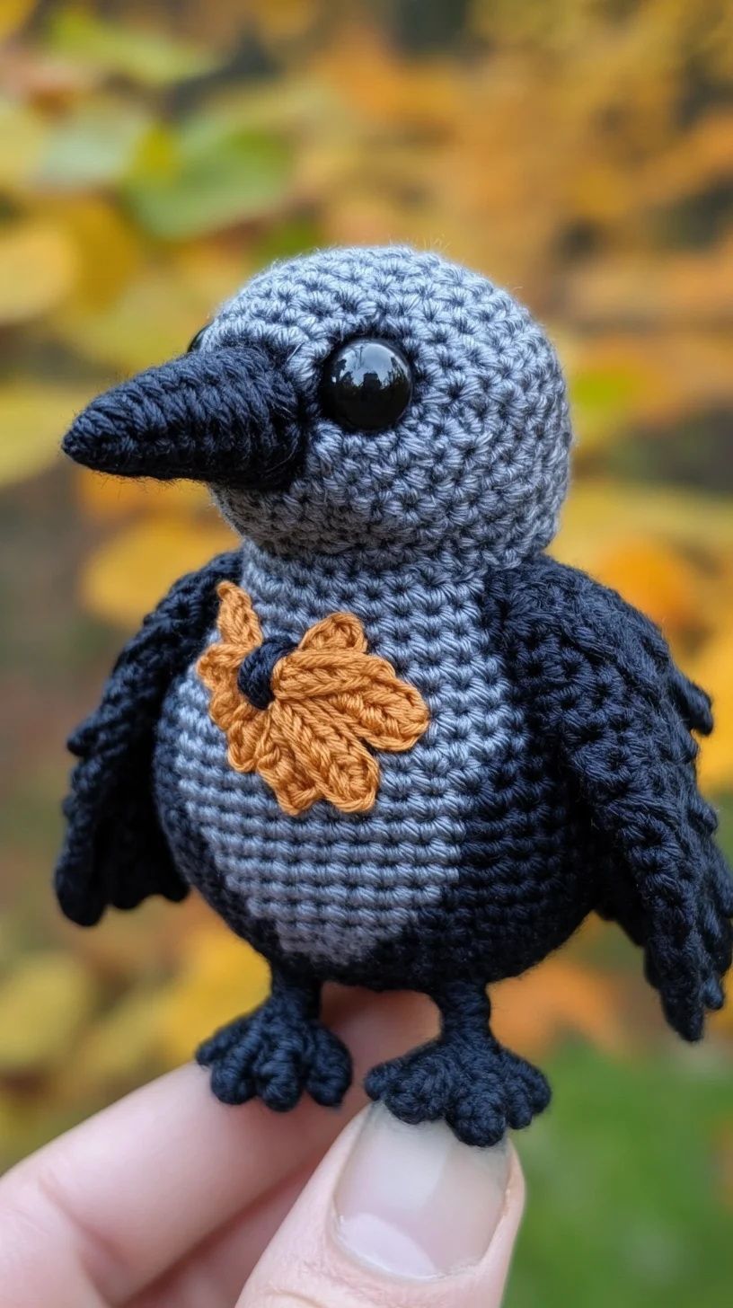 Cozy Up with This Adorable Crocheted Raven Companion!