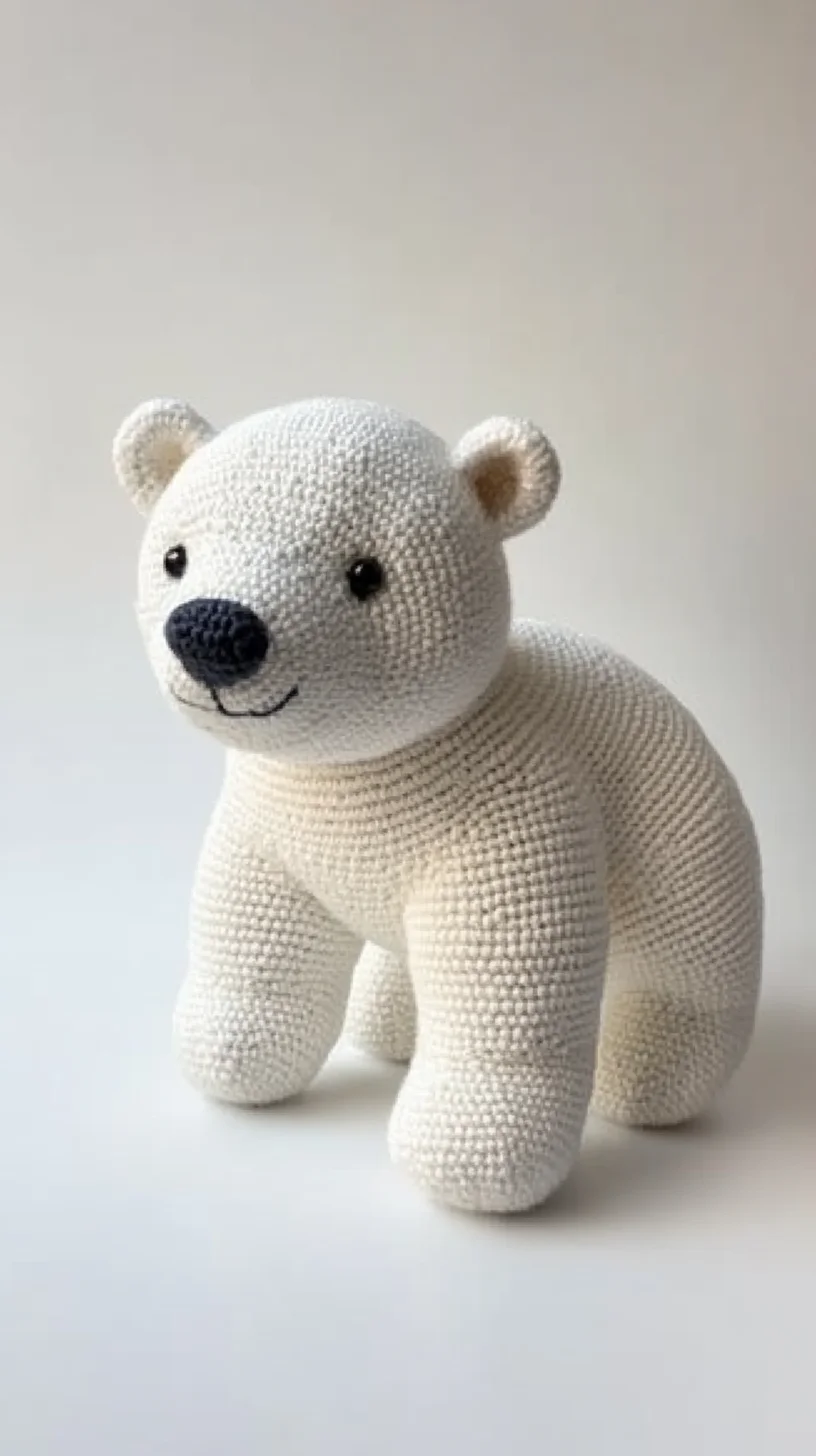 Cozy Up with This Adorable Hand-Crocheted Polar Bear Toy