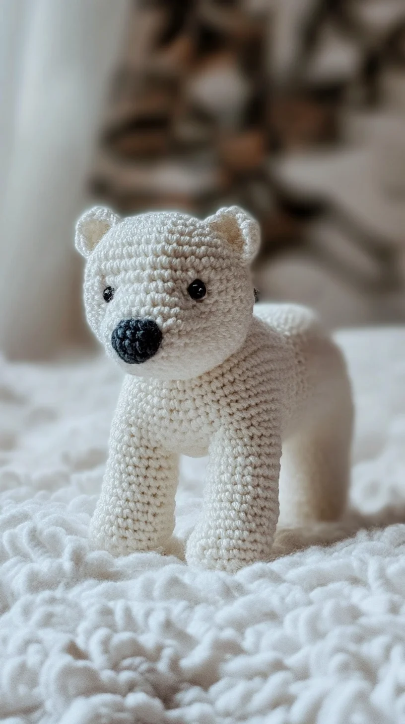 Cozy Up with This Adorable Handmade Polar Bear Crochet Toy