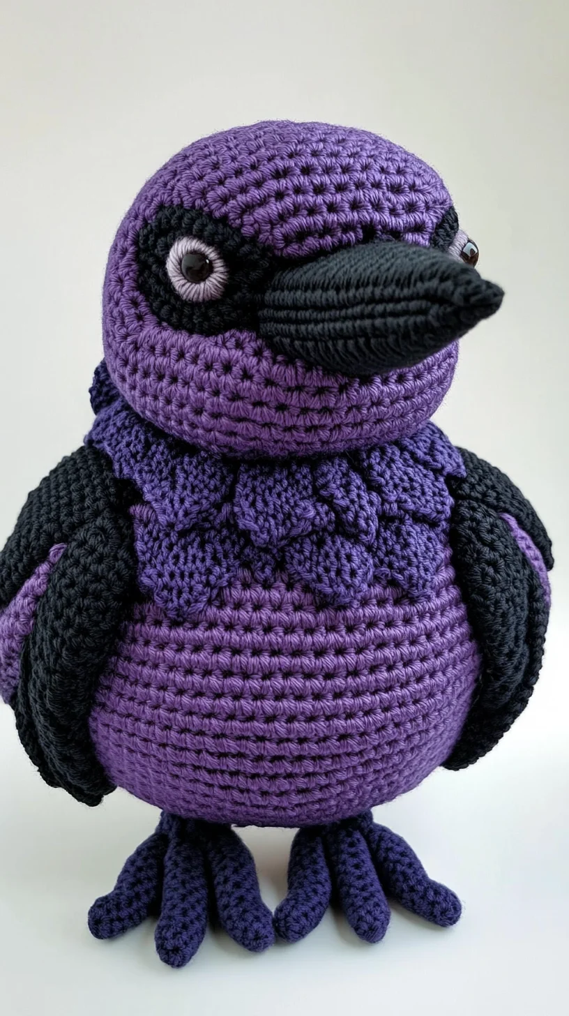 Craft a Adorable Crochet Companion: The Chunky Purple Bird Amigurumi