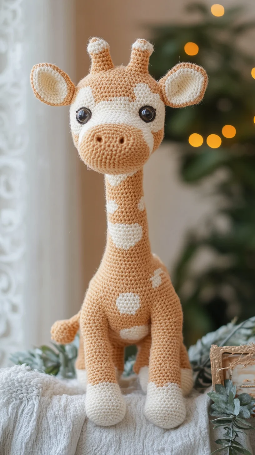 Craft a Cozy Companion: Adorable Crocheted Giraffe Toy