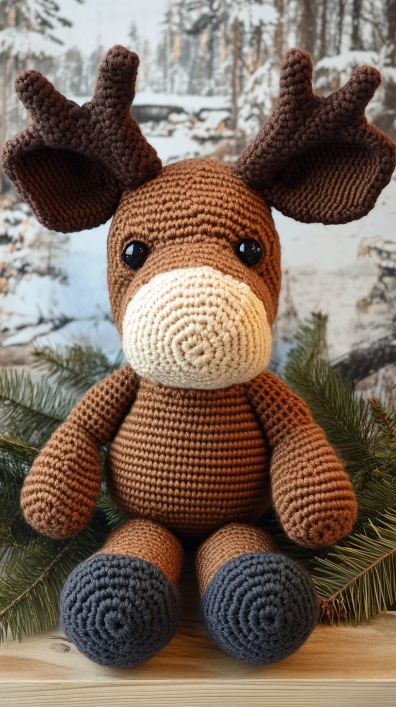 Crafting Cuddles: Adorable Amigurumi Moose for Cozy Decor