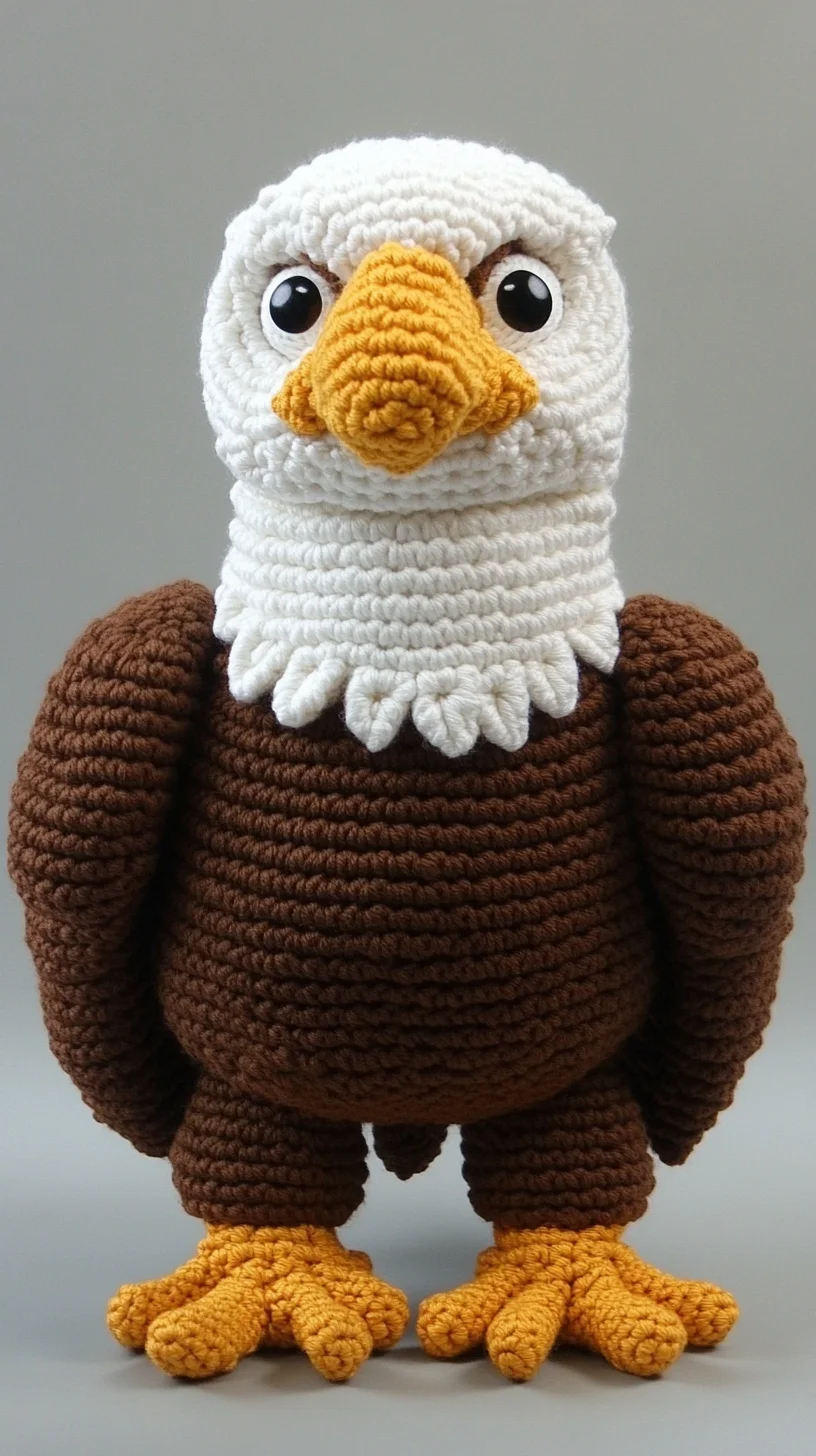 Crafting Cuteness: Adorable Crochet Eagle for Flair and Fun!