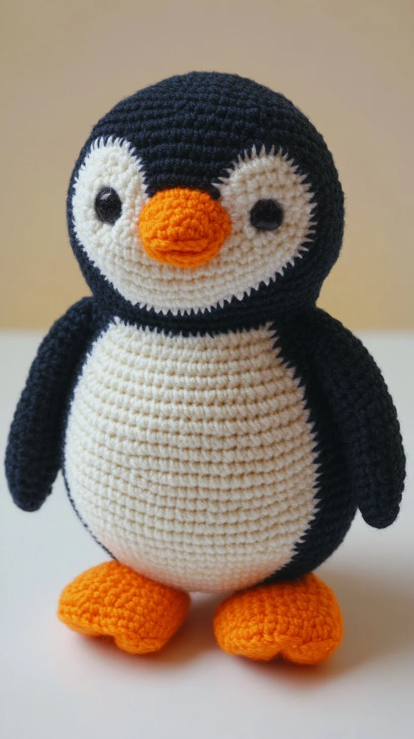 Crochet Cutie: Adorable Penguin Plushie for Cozy Decor