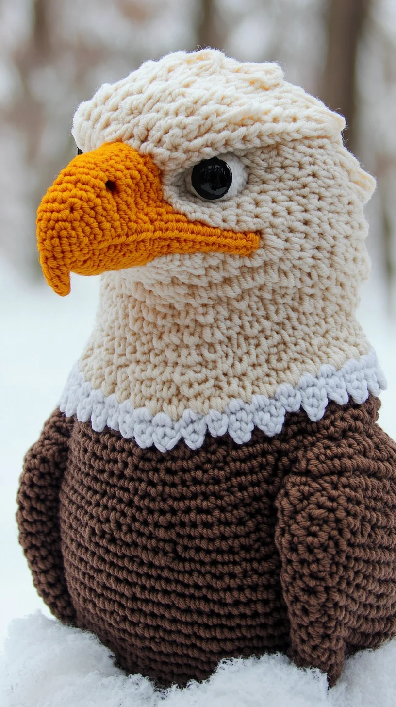 Crochet Delights: Majestic Eagle Plush for Cozy Home Decor