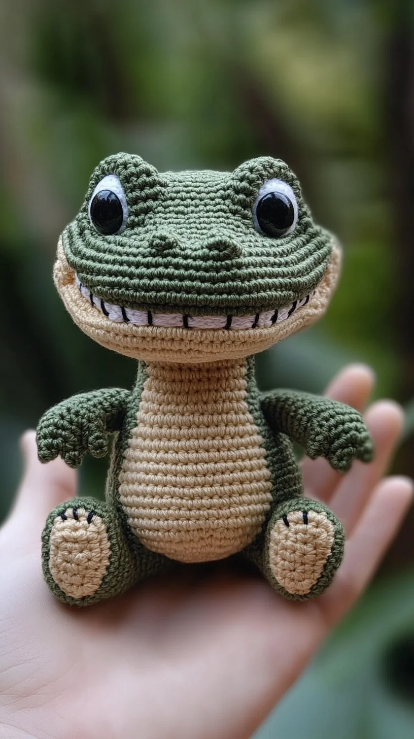 Crocheted Charm: Adorable Green Lizard Amigurumi for All Ages